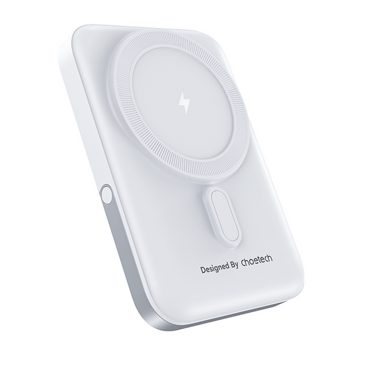 NNEDSZ CHOETECH B743-WH 10000mAh PD 20W Magnetic Power Bank with Holder – White